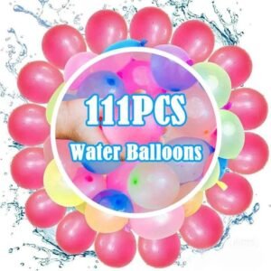 111 pièces/sac Ballons à eau à injection rapide, amusants pour l&rsquo;été, jouets de bataille d&rsquo;eau en plein air pour enfants et adultes sur la plage