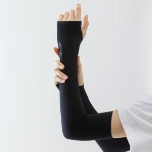 2pcs Manchettes Ant-UV Ice avec trous pour les pouces pour femmes et filles, manchon de bras de compression rafraîchissant UV, manchon de sport…