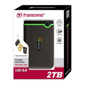 2To – TRANSCEND StoreJet 25M3 – Disque dure externe, Antichoc, USB 3.1 – 2026 – TOGO INFORMATIQUE