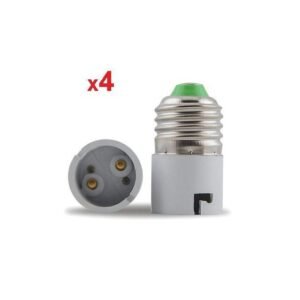 4 Adaptateurs Douille D&rsquo;ampoule A Vise E27 Vers B22