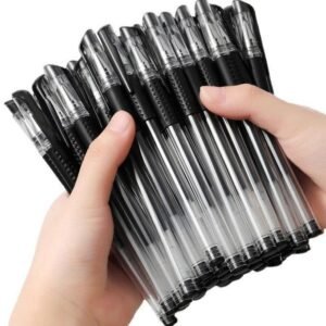 5Pcs Black Bullet 0.5mm remplaçable recharge Gel Pen (recharge 10PCs gratuite)