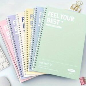 6pcs cahiers à spirale, blocs-notes pour étudiants, cahiers lignés, fournitures de bureau