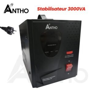 ANTHO Stabilisateur 3000VA – 3000 VA – SDR-3000 – Prise FR