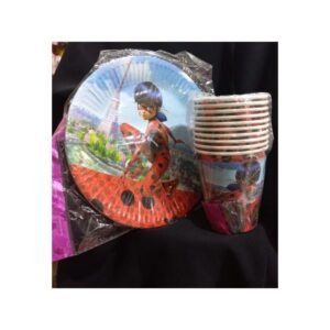 Assiettes et Gobelets Jetables (Ensemble /Service De Table) Lot De 10