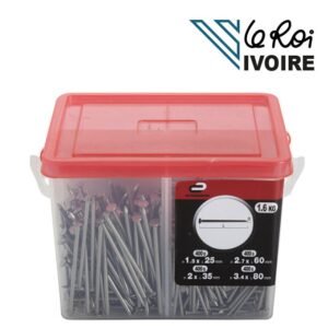 Assortiment De Clous Acier – Tête Plate – Ø.1.5/ 2.0 / 2.7 / 3.4