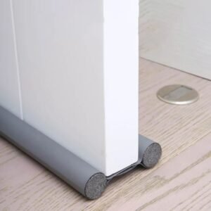 Bas De Porte Isolant Double Face Flexible Anti poussière, Anti Insectes, Anti Odeur – Gris