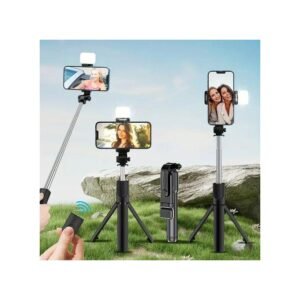 Bluetooth Selfie Stick Tripod + Fill Light +Shutter Remote