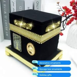 Boîte décorative inspirée de la Kaaba – Élégance & Spiritualité
