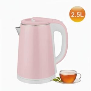 bouilloire electrique – Bouilloire électrique – Appareils Cuisine Intelligents – Bouilloire à Sifflet 2,5 L – Rose Blanc