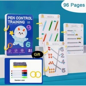 Cahier d&rsquo;entraînement au contrôle du stylo pour enfants, 96 pages,