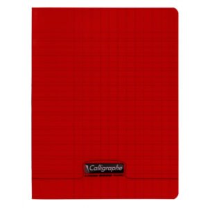 Calligraphe 18011C Un Cahier d&rsquo;Écriture Agrafé Rouge – 17×22 cm – 32 Pages Double Ligne 3 mm Interligne Verticale