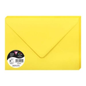 Clairefontaine 5562C Paquet de 20 Grandes Enveloppes 16,2×22,9cm Jaune Soleil