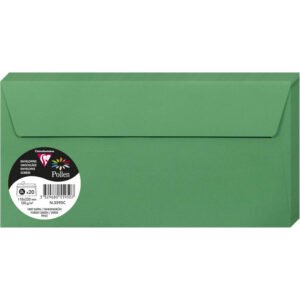 Clairefontaine 5595C – Paquet de 20 Enveloppes Auto-Adhésives – Format DL 11x22cm