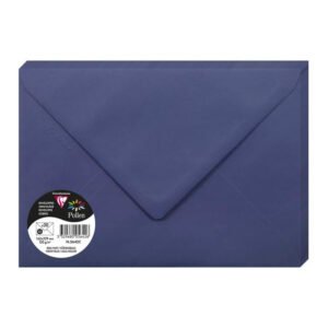 Clairefontaine 5642C Paquet de 20 Grandes Enveloppes 16,2×22,9cm Bleu Nuit