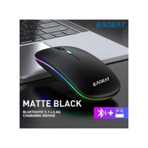 EAGEAT LED 2.4G Rechargeable Sans Fil Souris Bluetooth 2 Modes