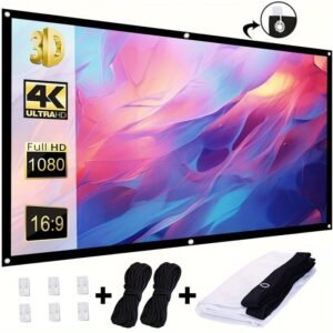 Écran de projection de 84 pouces, rideau d&rsquo;écran de cinéma 16:9