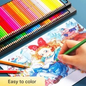 Ensemble de crayons de couleur à l&rsquo;huile professionnel de 24 couleurs avec taille-crayon et nuancier