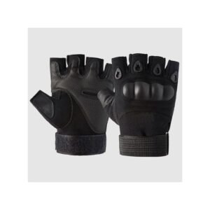 Gants de cyclisme sans doigts avec protection renforcée des articulations, antidérapants et réglables, demi-doigts