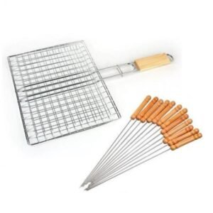 Grillage De Poulet, Poisson Et 12 Piques Brochettes