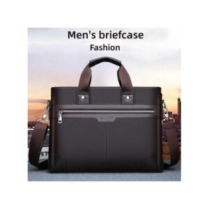 Gukbis Porte-Documents D&rsquo;affaires Pour Hommes,Sac à Main Diagonal,Sac à Bandoulière,Sac D&rsquo;ordinateur-Brun