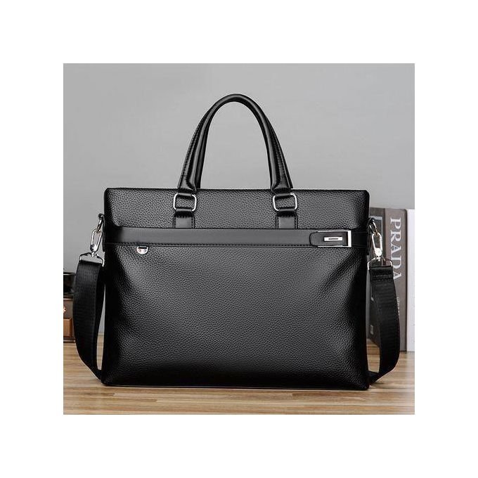 Gukbis Serviettes d'affaires pour hommes, sacs pour ordinateur, sacs à bandoulière décontractés, sacs à main - Noir