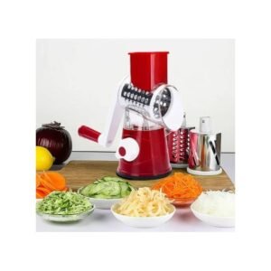 Hachoir Manuel – Blender à Manivelle – Râpe à Légumes – Rappeuse – Coupe Légume – Trancheuse à Légumes Hachoir Manuel – Rouge