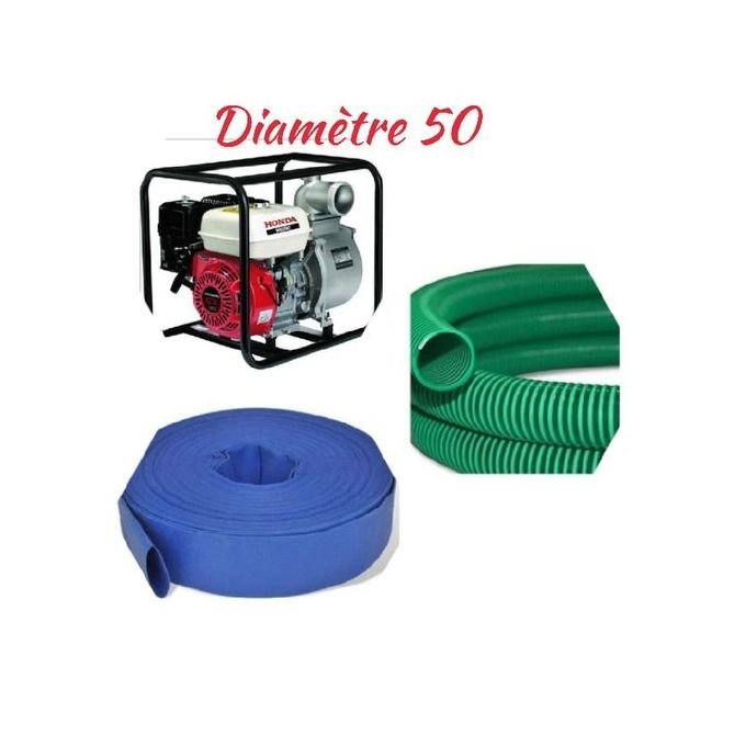 Honda Motopompe( Diamètre 50 ) - Blanc /rouge + 50 M Refoulement +5 M Aspiration