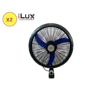 Ilux 2 Ventilateurs Muraux 18 Pouces LXF-724 – 3 Hélices – Bleu