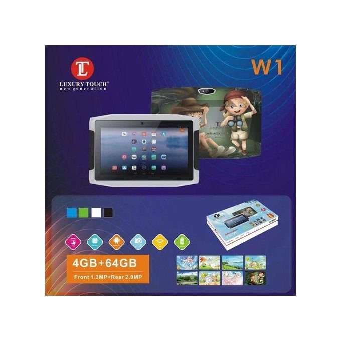 KIDS TAB W1 - Tablette éducative Nouvelle Génération Pour Enfant - 8Go /128Go - Ecran Blindé 7 Pouces - Wi-Fi - Bluetooth