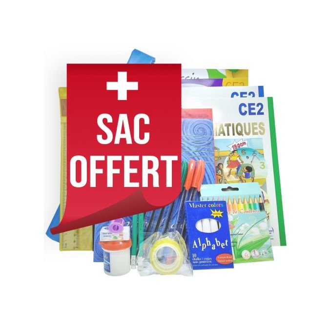 Kit Scolaire CE2 + SAC ÉCOLIER OFFERT