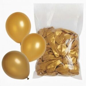 Lot de 100 Ballons en Latex 10&Prime; – couleur or– Ballons Décoration Anniversaire, Fête, Événement Festif