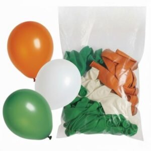 Lot de 100 Ballons en Latex 10&Prime; – Orange, Blanc et Vert – Ballons Décoration Anniversaire, Fête, Événement Festif