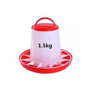 Lots De 03 Mangeoires ANTI GASPILLAGE De 1,5 Kg En Caoutchouc Plastique , Couleur Blanche Rouge