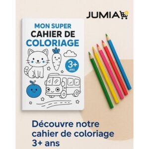 Mon super cahier de coloriage 48 pages + 1 paquet crayons couleur + 1 crayon + 1 gomme + 1 taille crayon