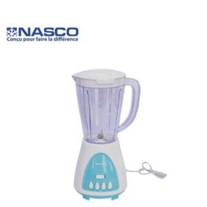 Nasco Blender bol Incassable – BL1008A-CB – 1.5 Litre – 400 W – Blanc/Vert – 3 mois de garantie
