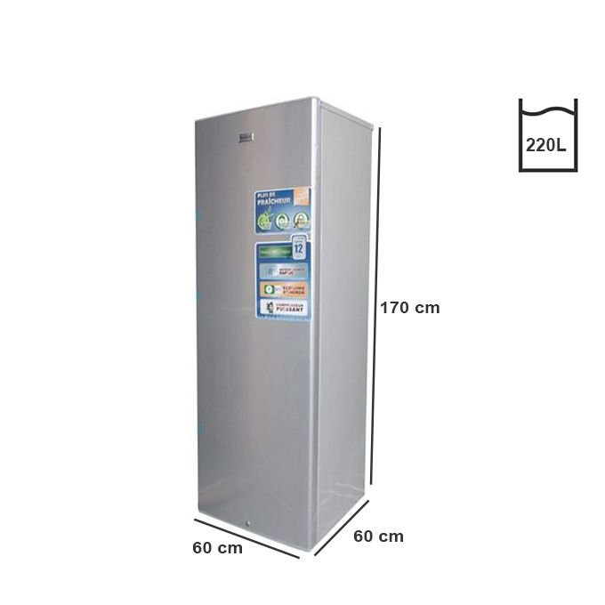 Nasco Congélateur Vertical HNASD1-33/ NASD1-33 - 7 TIROIRS - Argent - 220 Litres - Garantie 12 mois