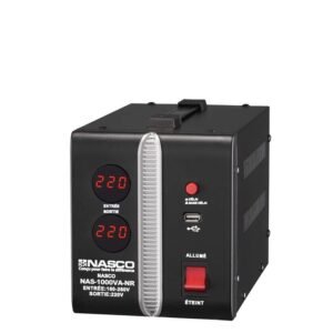 Nasco Stabilisateur 1000Va Compteur Digital Nas-1000Va-Nr – / Noir