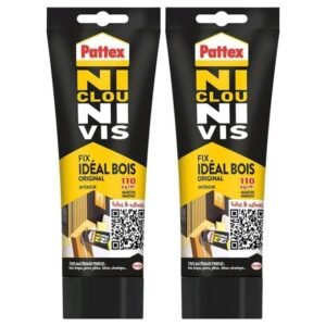Pattex,« Ni Clou Ni Vis Fix Idéal Bois », Colle De Fixation Surpuissante, Colle Rapide, Permet Une Prise Instantanée. Colle Plusieurs Matériaux ,…
