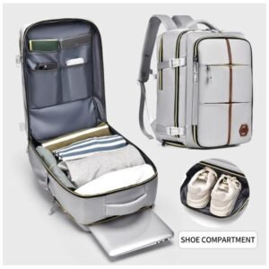 Sac à Dos Ergonomique De 15,6 Pouces Pour Un Transport Sécurisé De L&rsquo;ordinateur – Sac à Dos De Voyage Spacieux Avec Poche à Chaussures