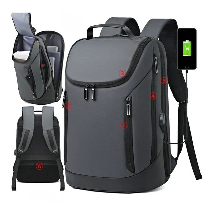 Sac A Dos Ordinateur Business Avec Port USB - Couleur Au Choix