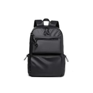 Sac à Dos Pour Homme De 14 Pouces, Grande Capacité, Voyage, Loisirs, Couleur Unie, Sac à Dos Pour Ordinateur En Polyuréthane