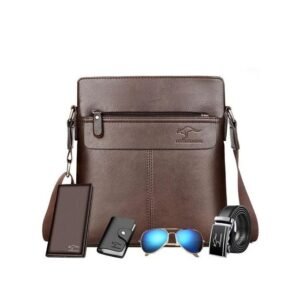 Sacs à Main PU Pour Hommes, Sac Pour Ordinateur Portable ,5 Pcs, étui à Bombes Business