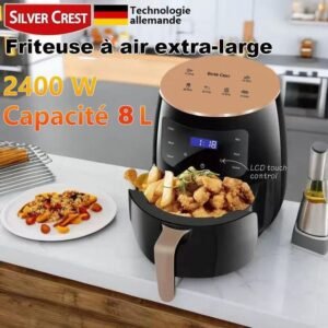 SILVER CREST Friteuse A Air Capacité 8L- Air Fryer – Noir