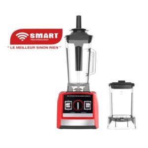 SMART TECHNOLOGY Mixeur Électrique Incassable Robots 2 En 1 Rouge (STPE-8899) -Puissance TURBO 600W – 2.5L – 2 Vitesses – Garantie 3 Mois
