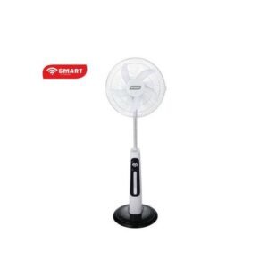 SMART TECHNOLOGY Ventilateur Rechargeable 16″ -STV-630 – (1PC/CRT) – Avec Télécommande/ Blanc- 1 Mois De Garantie