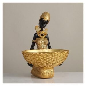 Statue décoratif femme africaine