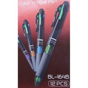 Stylo à Bille 4 Couleur Fluid Paquet De 12