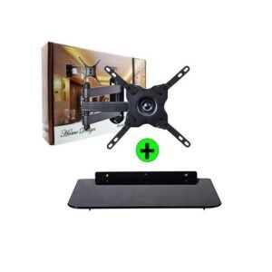 Support Mural TV – Pivotant -Robot 32- 55 Pouces+ DVD/Décodeur Compatible