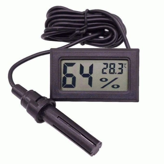 Thermomètre Hygromètre Température Compteur D'humidité Afficheur LCD Numérique Noir