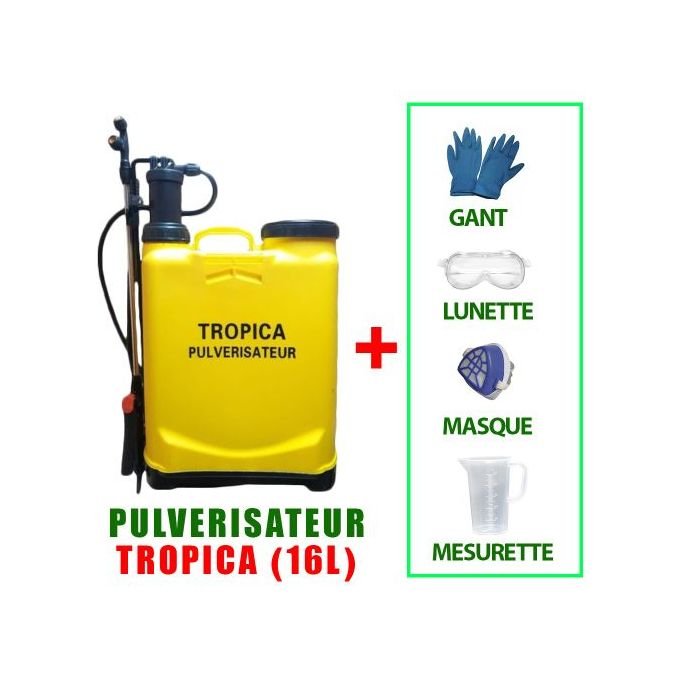 TROPICA Pulvérisateur 16L + Kit de protection - Jaune